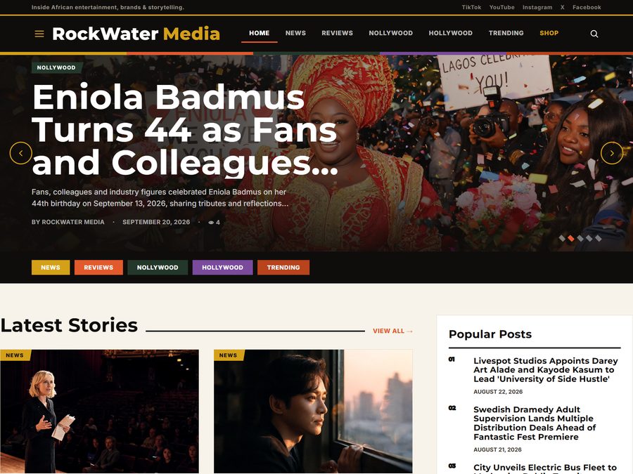 RockWater Media website screenshot